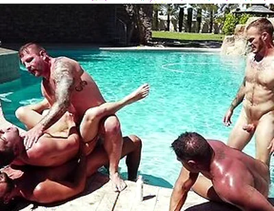 Summer Poolside Cock Fest And Dp With Johnny Rapid And Draven