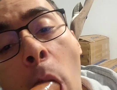 College Boy Sucks Stepdaddy's Cock Until He Cums in His Mouth (dildo)