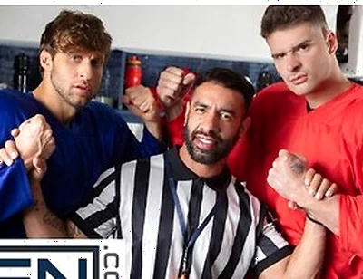 Malik Delgaty And Dom King Settle Their Differences By Double Penetrating Referee Mateo Zagal
