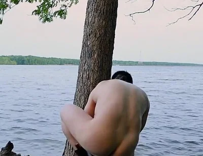 Lakeside Muscle Worship Flexing My Massive Biceps, Ripped Abs, and Juicy Ass Before an Explosive Cum Tasting Finale