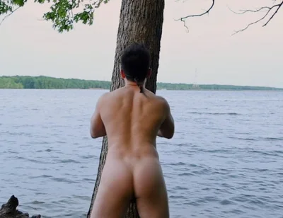 Lakeside Muscle Worship Flexing My Massive Biceps, Ripped Abs, and Juicy Ass Before an Explosive Cum Tasting Finale
