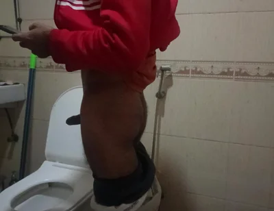 Desi in Bathroom
