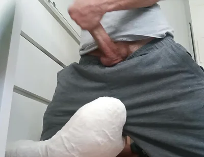 Horny Guy on His Knees Wants to Give You a Blowjob While Masturbating His Delicious Cock