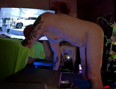 Anal Stretching With Draco While Watching The Game