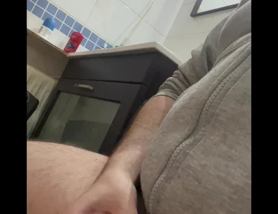 Jerking and Cumming in Bathroom