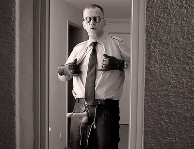 Leather Man10 Cock Play & Cum Shots (rear Window)