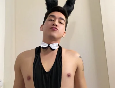 Cute Femboy Bunny Seducing