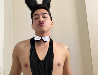 Cute Femboy Bunny Seducing