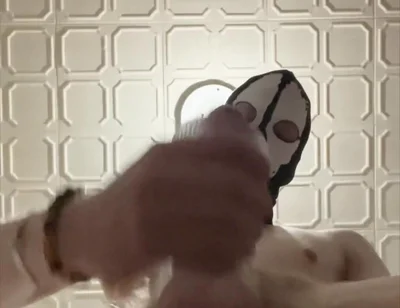 7 Inch (18cm) Hot Cock Owned by a Masked Slim Twink. Flashlight Intense Masturbation, Moaning. Full Video