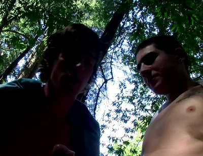 Sharing Cum in the Woods