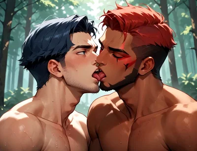 Muscular Gay Lover's Satisfying Release: Steaming Gay Gonzo Porn! for the Hottest Forest Encounters, Only the Hottest