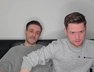 Hung Uncut Brotosh Lads Side by Side Masturbation