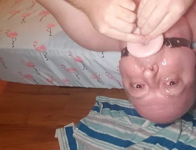 Deepthroat 7 Inch King Cock Dildo Whit Mouth Gag Ring