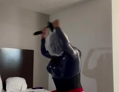 Latex Sissy Tries Breathplay for the First Time