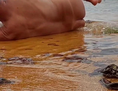 Ladysilva on the Beach Getting Naked What a Hot Tanned Ass with a Sexy Mark