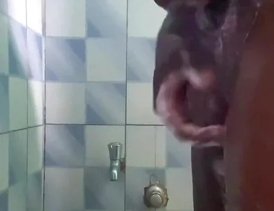 20y BBC Nasty Jerking off in His Shower Cleaning up His Cock