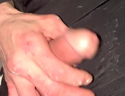 Crossdresser Michelle Wearing Spandex Long Sleves Swimsute Lots of Precum Then I Bust a Huge Cum Load