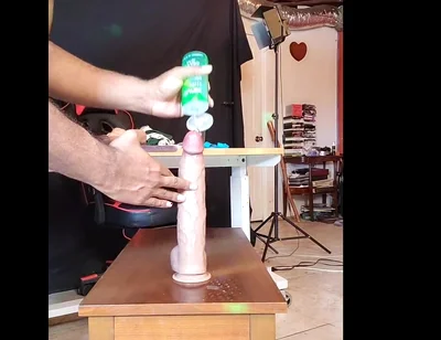 Giant Dildoes Fucking Hairy Holed Football Playing Stripper