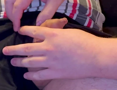 A Friend Takes My Little Uncut Cock Out of His Pants and Plays with It