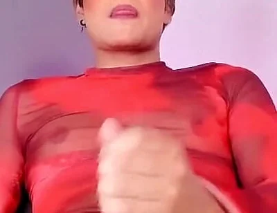 Colombian Femboy Sweet Hard Cock Close-up Intense