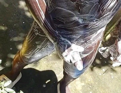 Mature Hard Black Dick Gets Real Shower