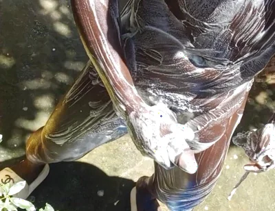 Mature Hard Black Dick Gets Real Shower