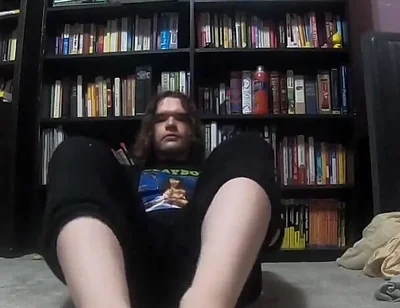 Chubby Boy Gives His Dildo a Footjob