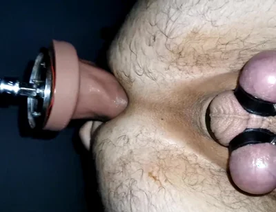 Fuckmachine Fucks My Ass Deep with Huge Dildo