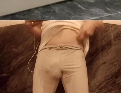 I Couldn't Hold It - Wetting Myself in Gym Outfit - Front View and POV