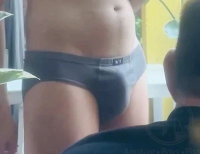 Amateur Boy Suddenly Wets His Pants Right in Front of His Friend