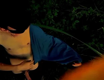 Twink Quit Fishing and Went Naked Into the Woods Jerking off His Dick