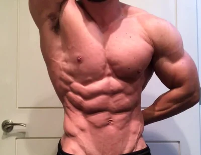Jacked Bodybuilder Benji Bastian Flexing His Huge, Shredded, Muscles