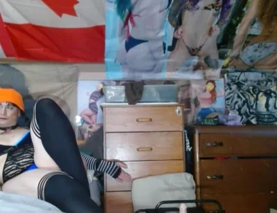 Fat Sissy with Pig Tails Dances Then Plays with Fat Hole