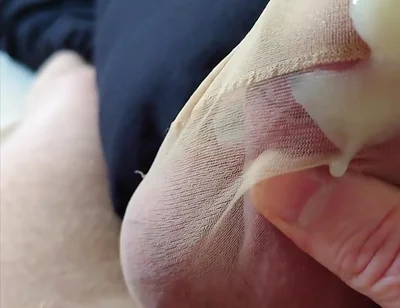 The Stocking, My Penis and Its Cum