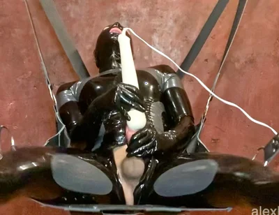 Vibrator Play in the Sex Swing - Alex Latex