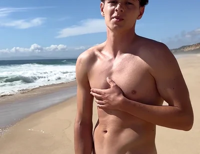 Twink Public Beach Jerk off