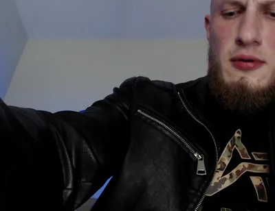 Leather Alpha Male Masturbation and Cum on Feet