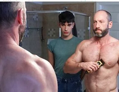 Shy Stepson Rob Quin Helps Shaving His Hunk Stepdad Muscled Madisons Balls