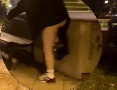 Amateur Boy Caught Changing in a Park, Flashing His Ass