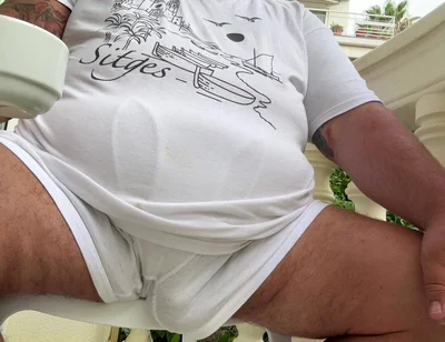 Grandpas Big Penis at Home and Huge Balls