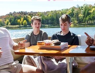 Stepdads Jax Thirio & Dalton Riley Take Turns Pounding Their Twink Stepsons On A Boat