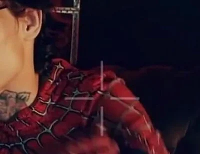 Spider Man Costume. Bottom Boy a Pose. Ass Hole