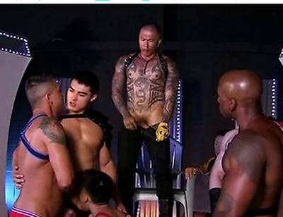 Muscular Asian Damian Dragon In Wild Orgy Session