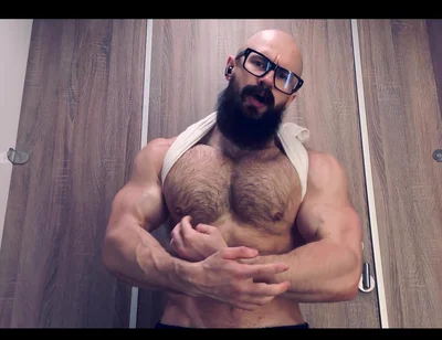 Pec God. Listen to My Hard Breathing and Look at My Bulging Muscles