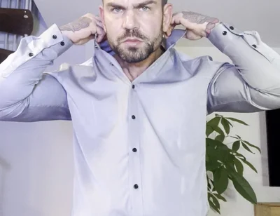 Young Man in a Shirt Jerks off