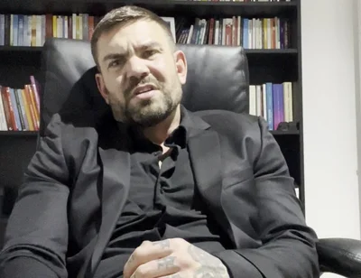 Handsome Guy Masturbates in Suit