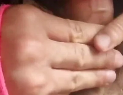 Miniature Ladyboy Sissy Sucks a Huge Load of Cum Onto Her Body From Bumble!