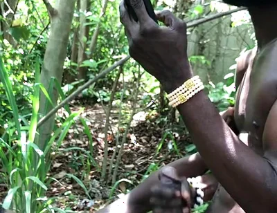 Outdoor Threessome Fuck Inside the Bush
