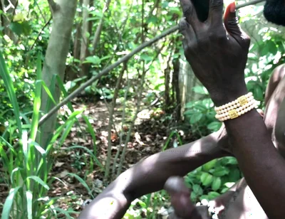 Outdoor Threessome Fuck Inside the Bush