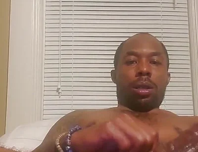 BBC stroking hard dick